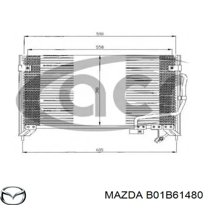 B01B-61-480 Mazda радиатор кондиционера