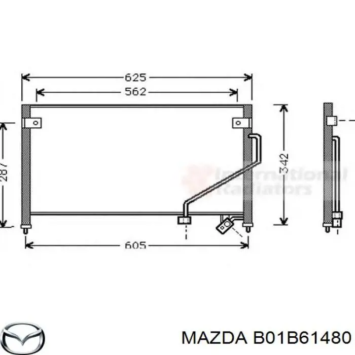 B01B61480 Mazda Конденсатор
