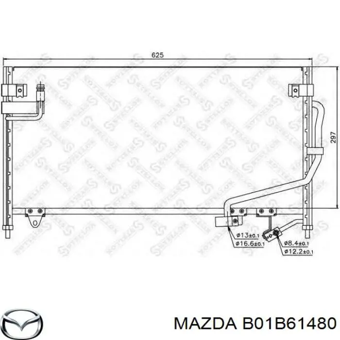 Радиатор кондиционера B01B61480 Mazda