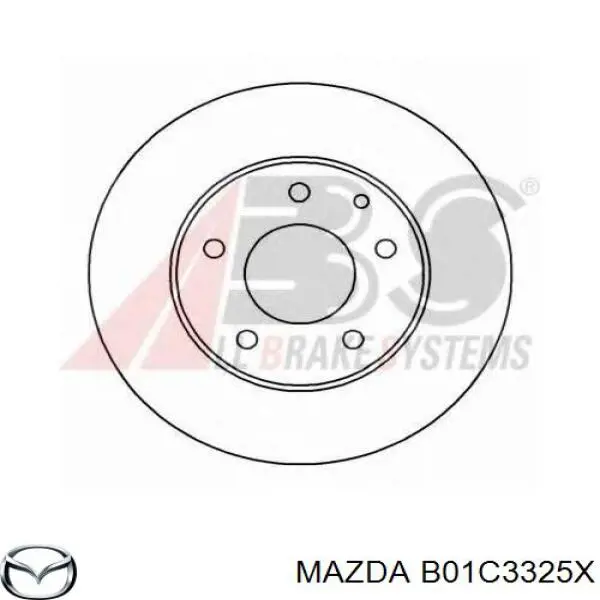 Передние тормозные диски B01C3325X Mazda