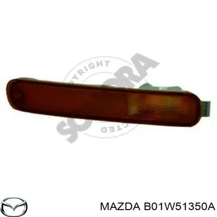 Габарит (указатель поворота) в бампере, правый Mazda B01W51350A цена, от 7.15 USD