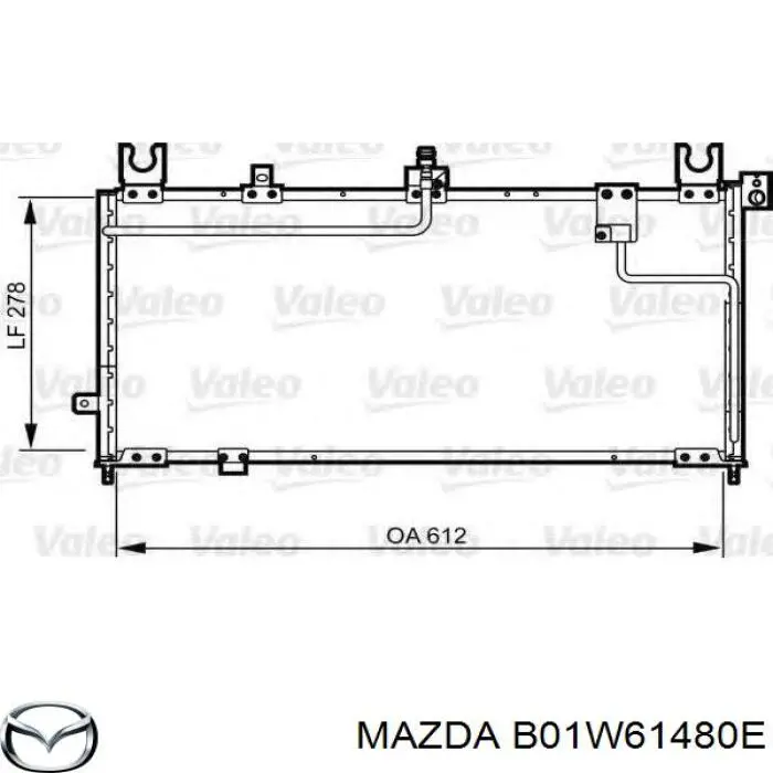 Радиатор кондиционера B01W61480E Mazda