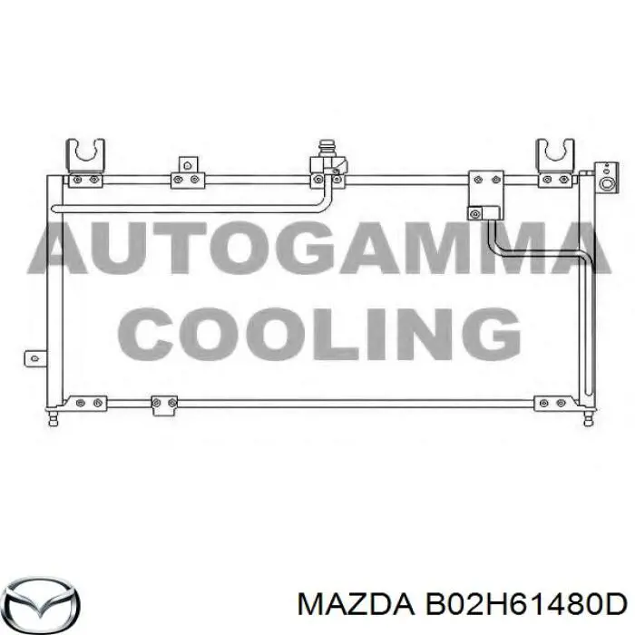 B02H61480D Mazda радиатор кондиционера