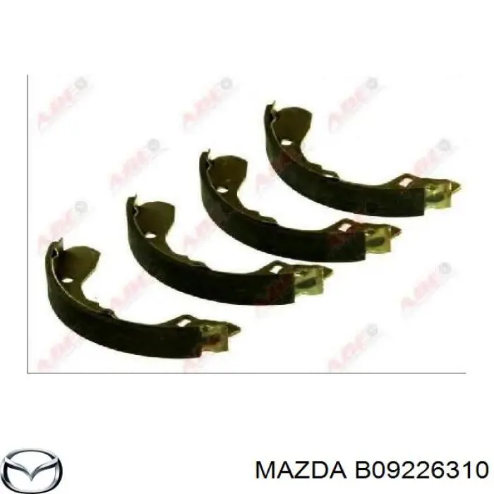 Купить B09226310 Mazda Задние барабанные тормозные колодки