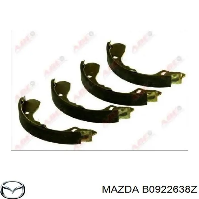 B0922638Z Mazda задние барабанные колодки