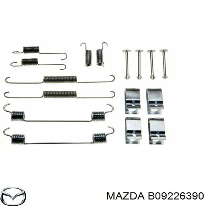 B09226390 Mazda монтажный комплект задних барабанных колодок