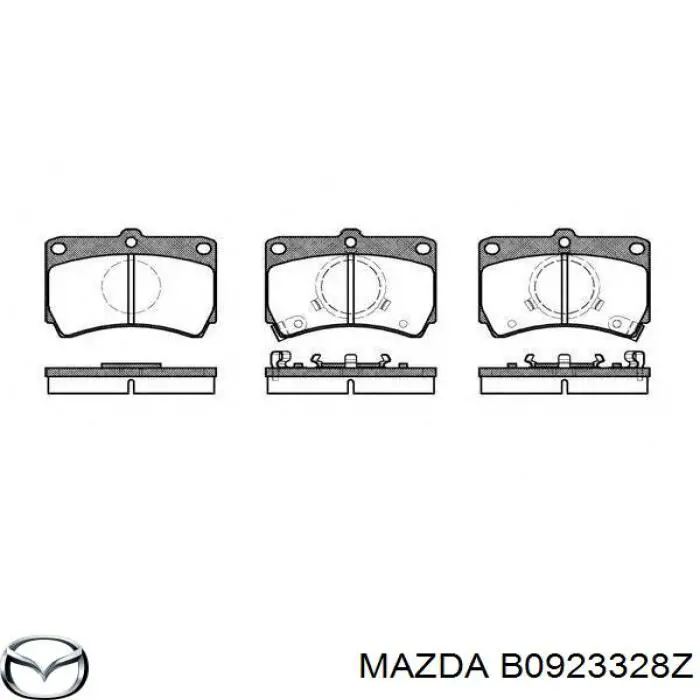 Передние тормозные колодки B0923328Z Mazda