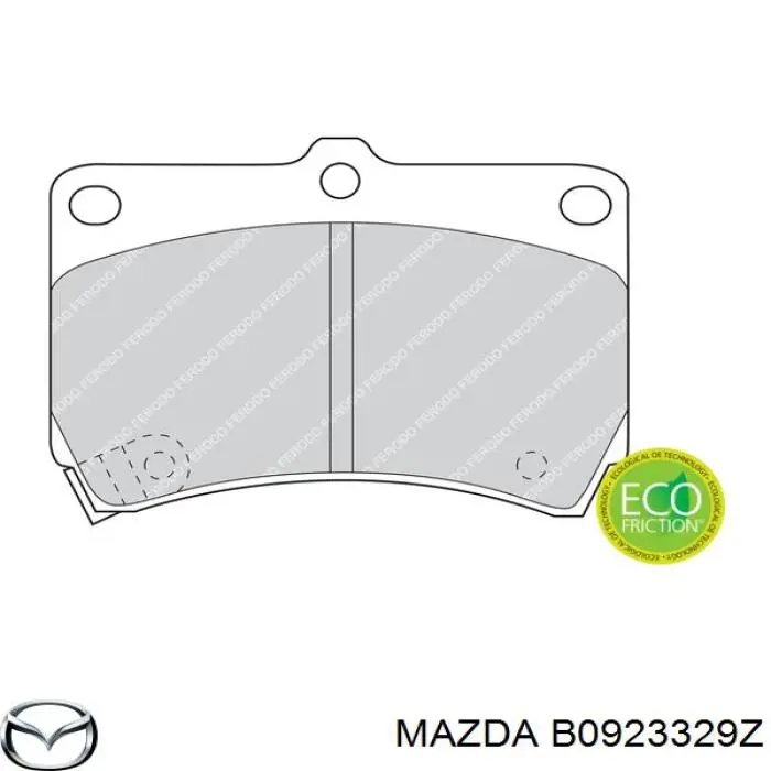 Передние тормозные колодки B0923329Z Mazda