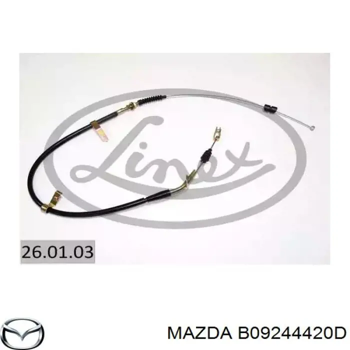 Трос ручника B09244420B Mazda