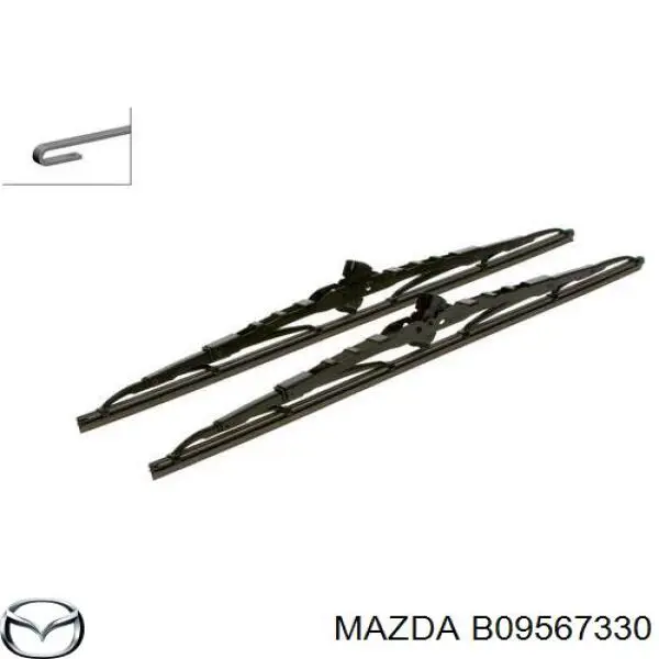 B09567330 Mazda щетка-дворник лобового стекла пассажирская