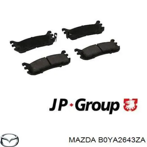 Задние тормозные колодки B0YA2643ZA Mazda