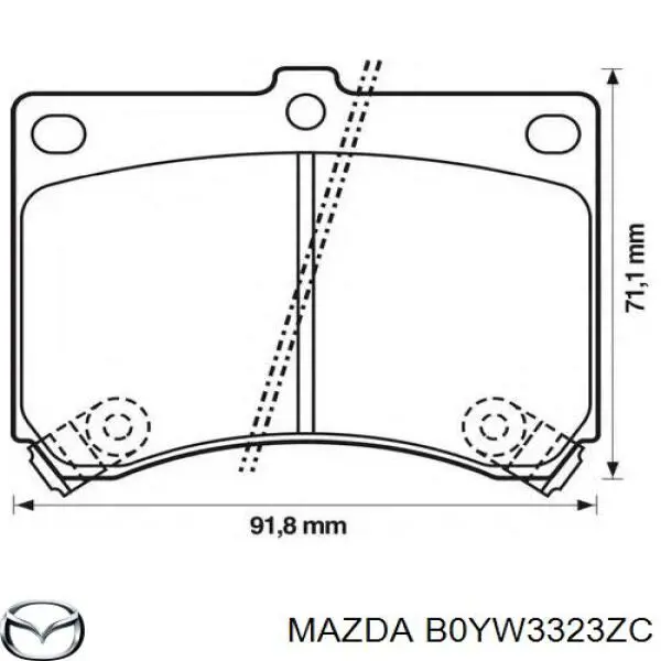 Колодки Mazda B0YW3323ZC цена, от 11.96 USD