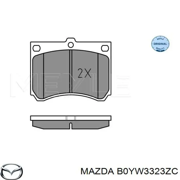 Купить B0YW3323ZC Mazda Колодки тормозные