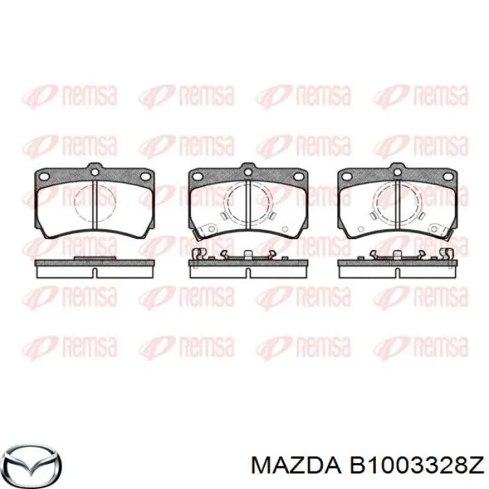 Передние тормозные колодки B1003328Z Mazda