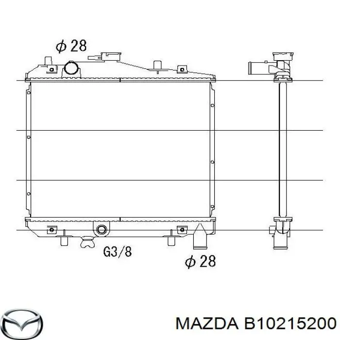 Купить B10215200 Mazda Радиатор водяной