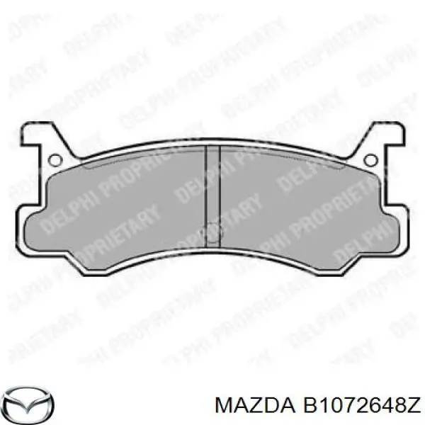 Pastillas de freno traseras B1072648Z Mazda