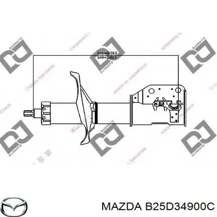 Амортизатор передней подвески левой Mazda B25D34900C цена, от 34.13 USD
