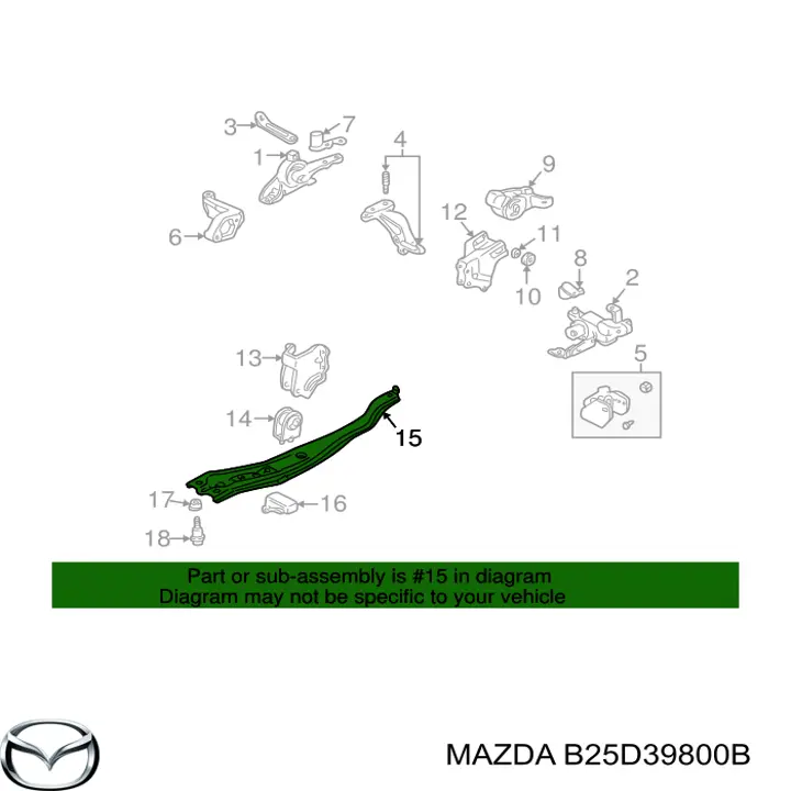 B25D39800B Mazda 
