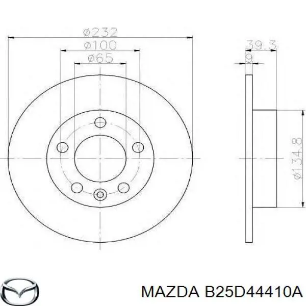 Трос стояночного тормоза задний правый Mazda B25D44410A цена, от 22.32 USD