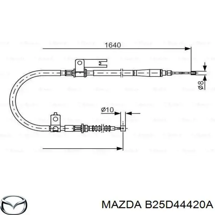 Трос ручника B25D44420A Mazda