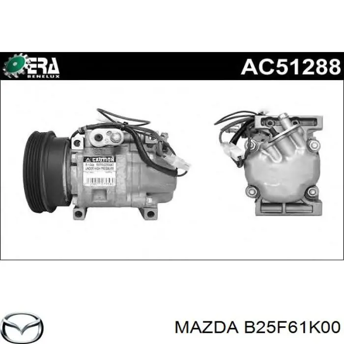 Compresor de aire acondicionado B25F61K00 Mazda