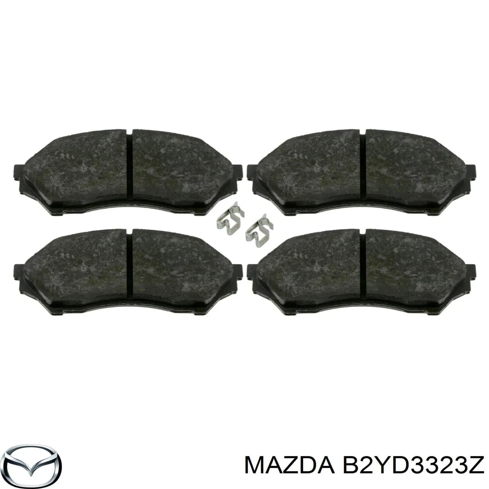 Передние тормозные колодки B2YD3323Z Mazda