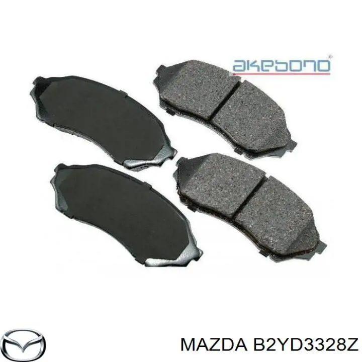 Передние тормозные колодки B2YD3328Z Mazda