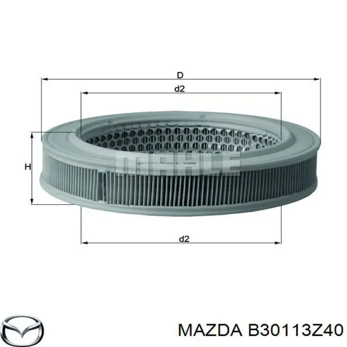 Купить B30113Z40 Mazda Автомобильный фильтр воздуха