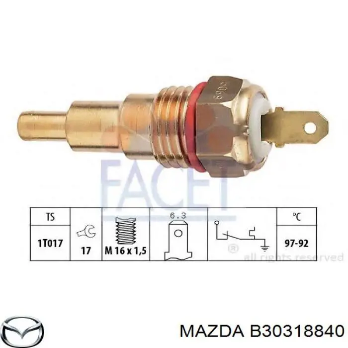 Датчик температуры радиатора Mazda B30318840 цена, от 17.90 USD