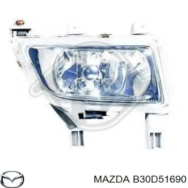 Фара противотуманная левая Mazda B30D51690