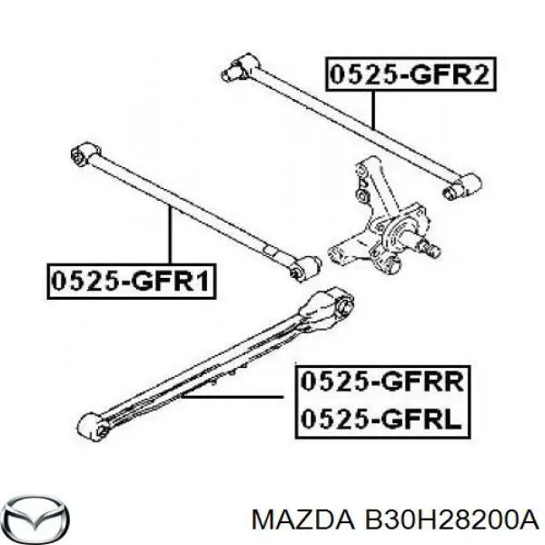 Тяга продольная задней подвески правая Mazda B30H28200A цена, от 25.96 USD