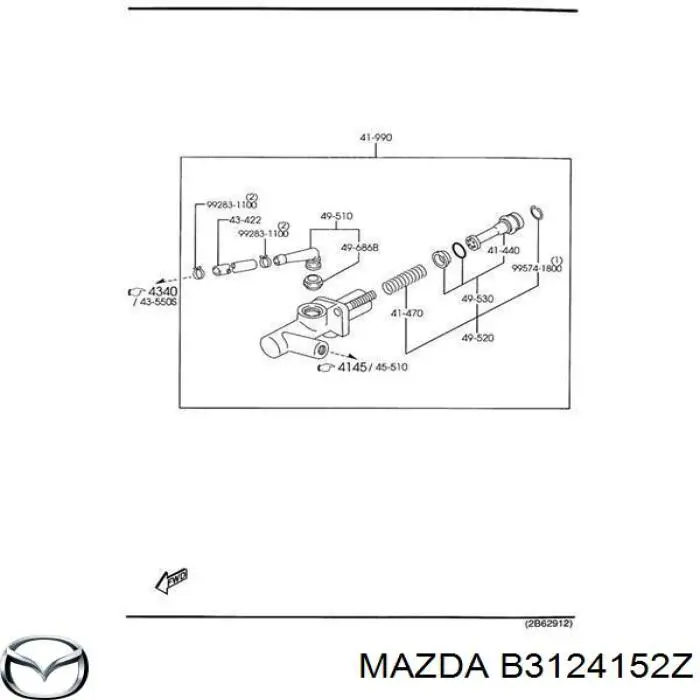 Ремкомплект главного цилиндра сцепления на Mazda 6  GG