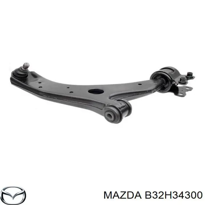 B32H34300 Mazda braço oscilante inferior direito de suspensão dianteira