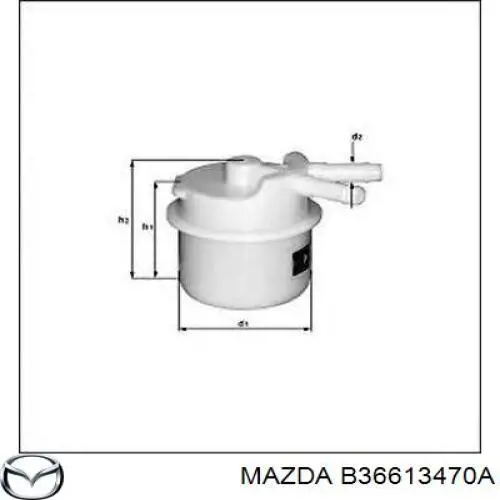 Купить B36613470A Mazda Фильтр-отстойник топлива грубой очистки