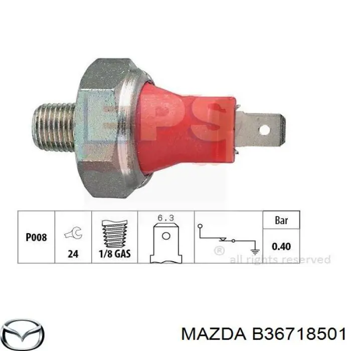 B36718501 Mazda датчик давления масла