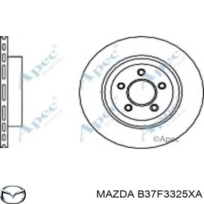 B37F3325XA Mazda диск тормозной передний