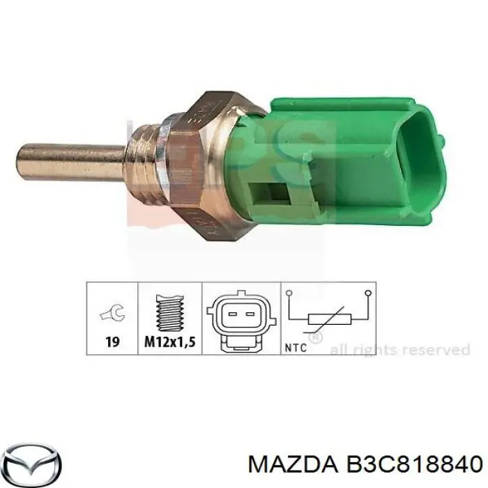 B3C818840 MAZDA Sensor de temperatura original y equivalente