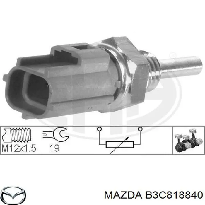 Датчик температуры охлаждающей жидкости B3C818840 Mazda