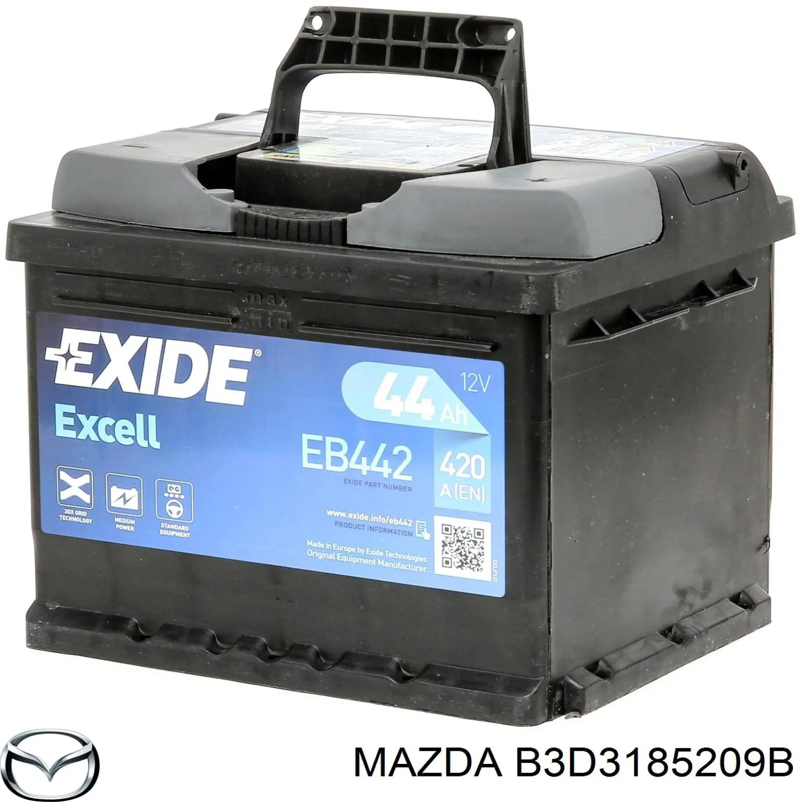 Аккумулятор Mazda B3D3185209B