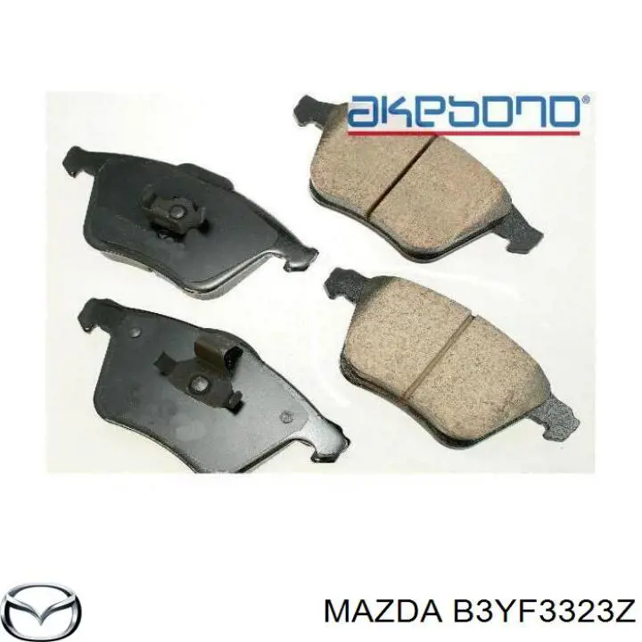 B3YF3323Z Mazda колодки тормозные передние дисковые