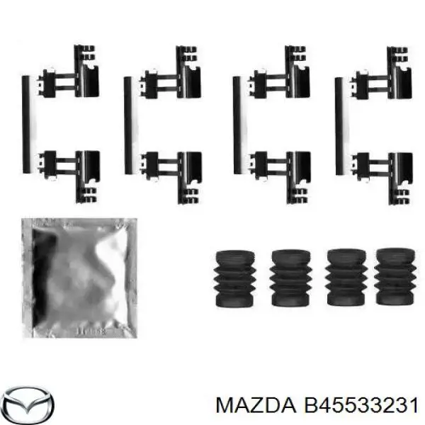 Комплект пружинок крепления дисковых колодок, передних Mazda B45533231 цена, от 4.94 USD