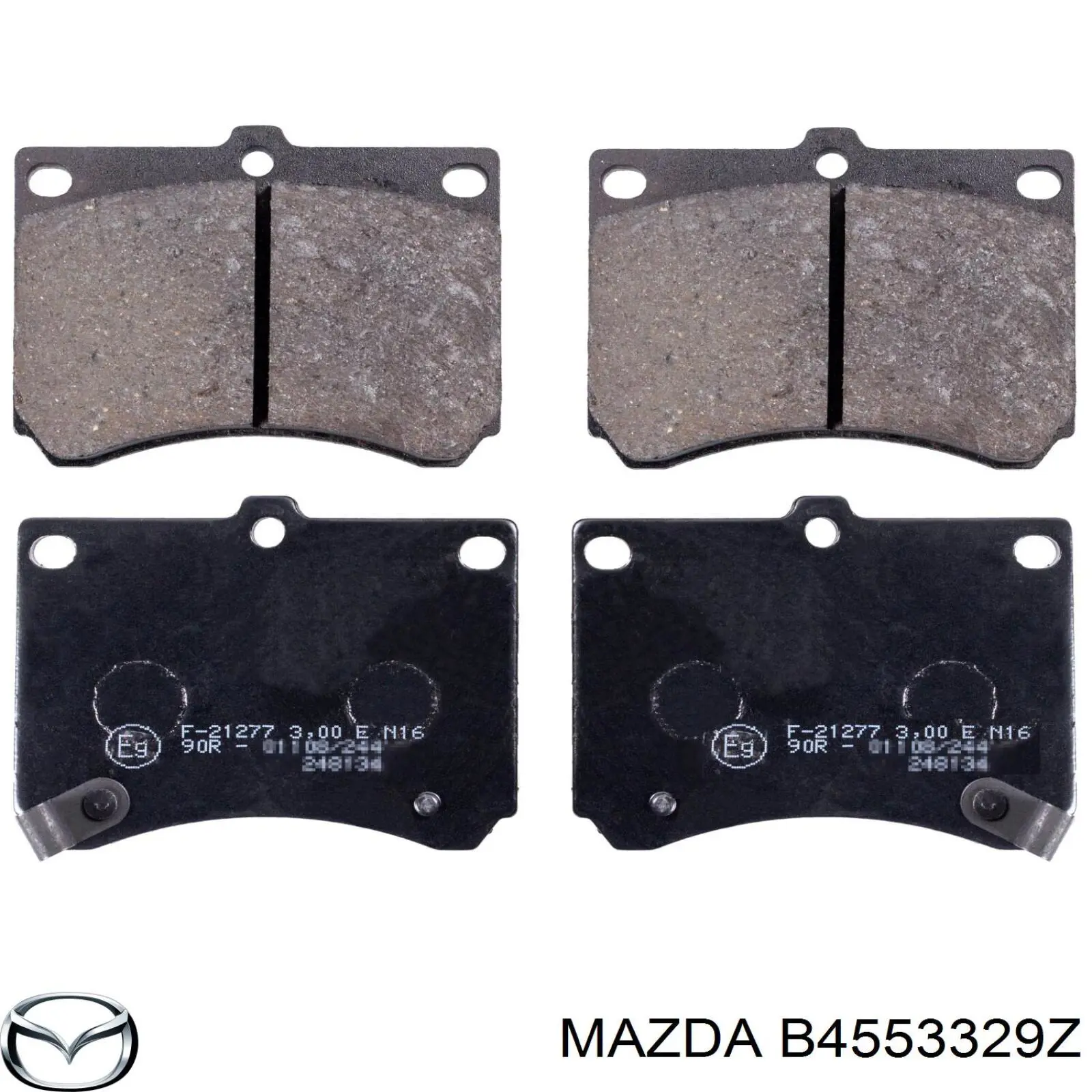 Передние тормозные колодки B4553329Z Mazda