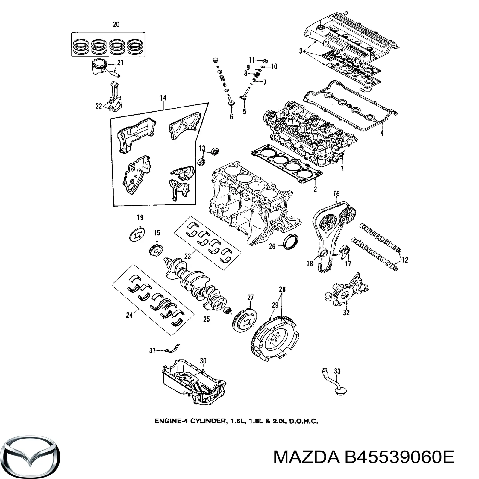 Купить B45539060C Mazda Правая опора двигателя