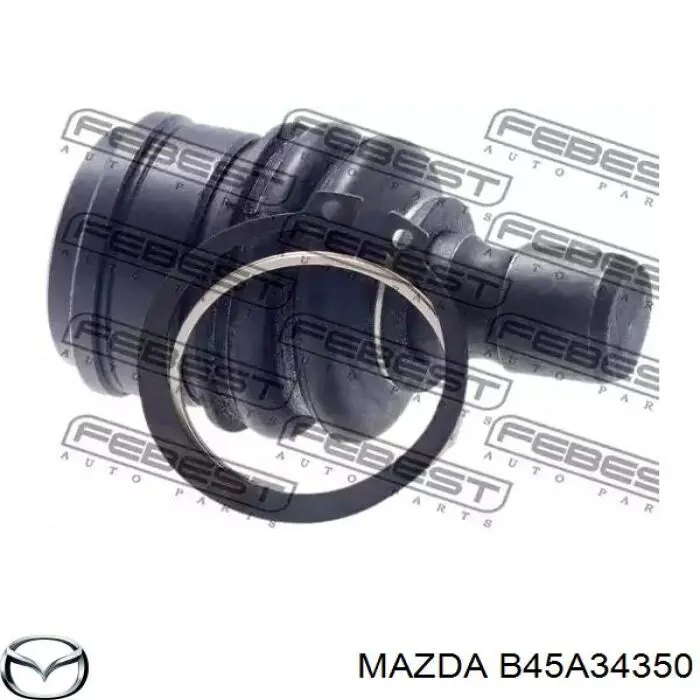 B45A34350 Mazda braço oscilante inferior esquerdo de suspensão dianteira