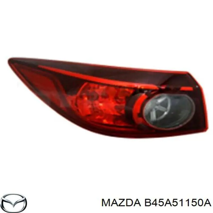 B45A51150A Mazda lanterna traseira direita externa