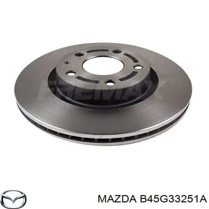 Disco do freio dianteiro B45G33251A Mazda