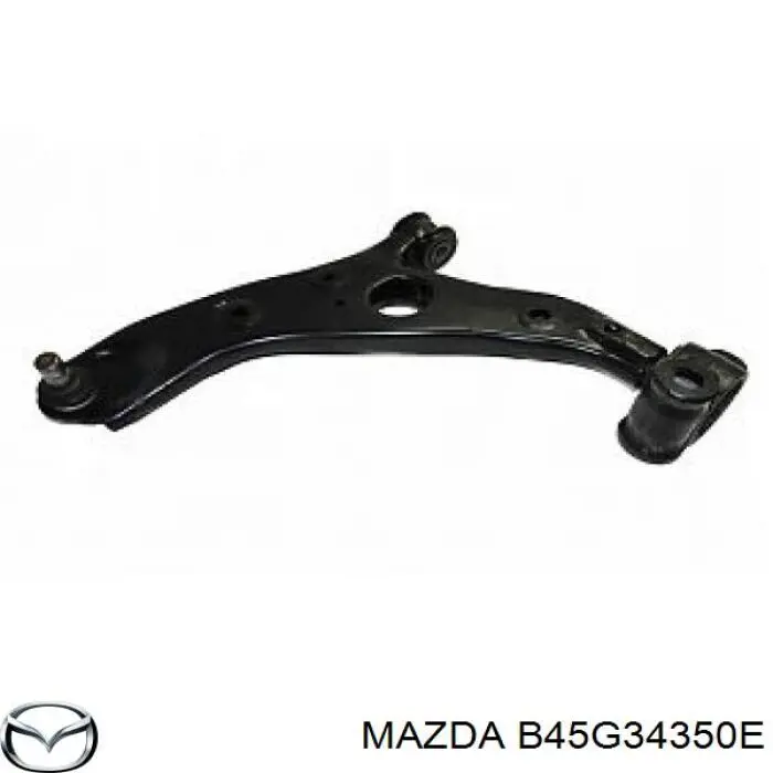 B45G34350E Mazda braço oscilante inferior esquerdo de suspensão dianteira