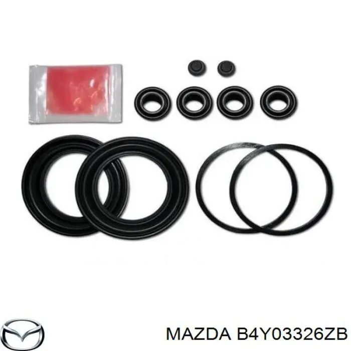 B4Y03326ZB Mazda kit de reparação de suporte do freio dianteiro