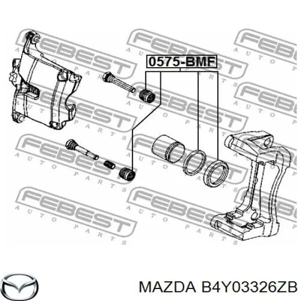 Ремкомплект тормозной системы Mazda B4Y03326ZB цена, от 10.19 USD