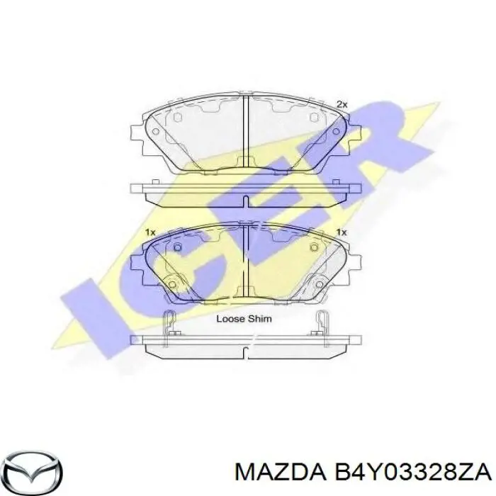 Купить B4Y03328ZA Mazda Колодки тормозные